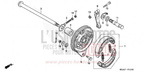 REAR BRAKE PANEL CG125ES4 de 2004